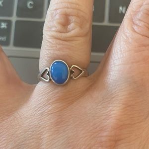 Size 7 sterling silver turquoise stone